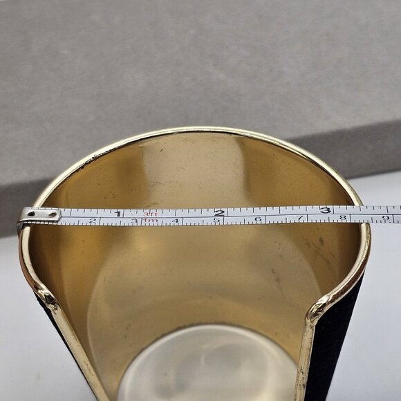 Modern Smooth Black Velvet Bracelet Women Statement Femme Bangle Cuff Sleeve - Picture 7 of 8